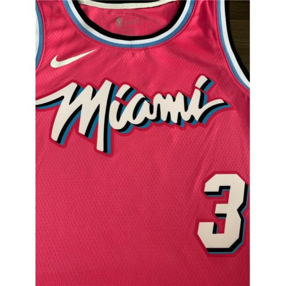 Men's Miami Heat Dwyane Wade #3 Pink 19-20 Swingman Jersey - City Edition-Pro Kit Vault | Brand New 26/27 Sports Jerseys